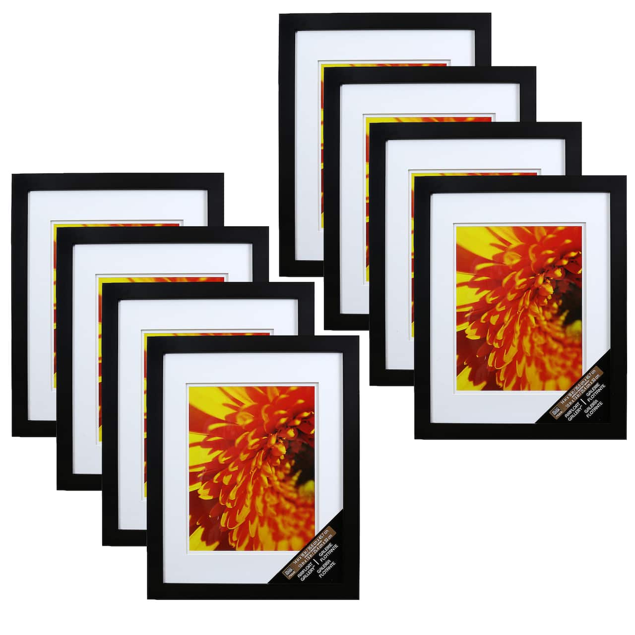 8 Pack: Black 10" x 13" Gallery Wall Frame with Double Mat by Studio Décor®